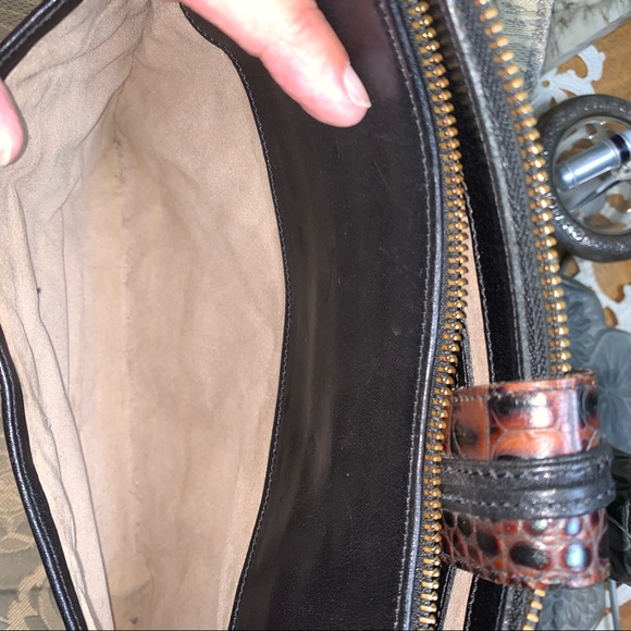 Brahmin Black w/Brown Croc Trim - Picture 13 of 17